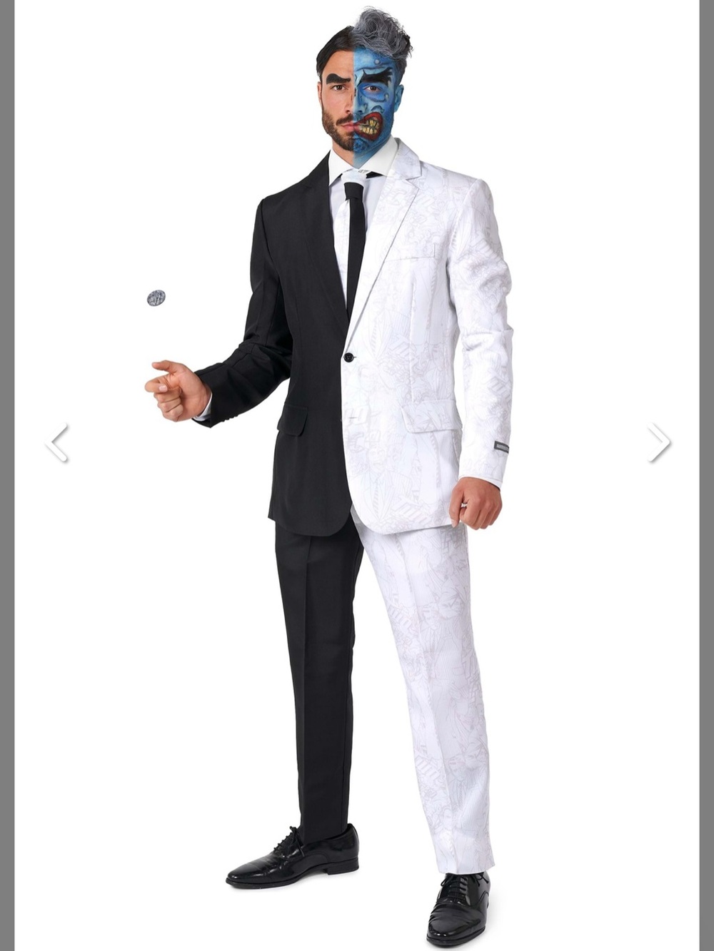 Two-Face / Harvey Dent from Batman Full Suit & Tie Halloween Men’s Costume